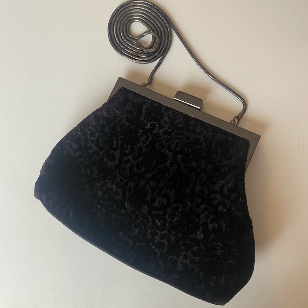 Hillard & Hanson Black Velvet Evening Bag